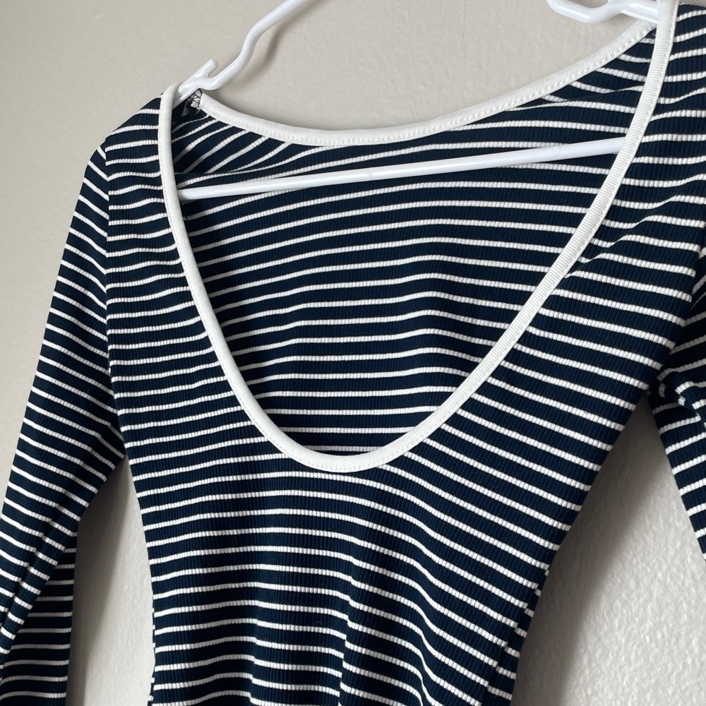 COMMENSE Striped Bodysuit - Picture 6 of 8